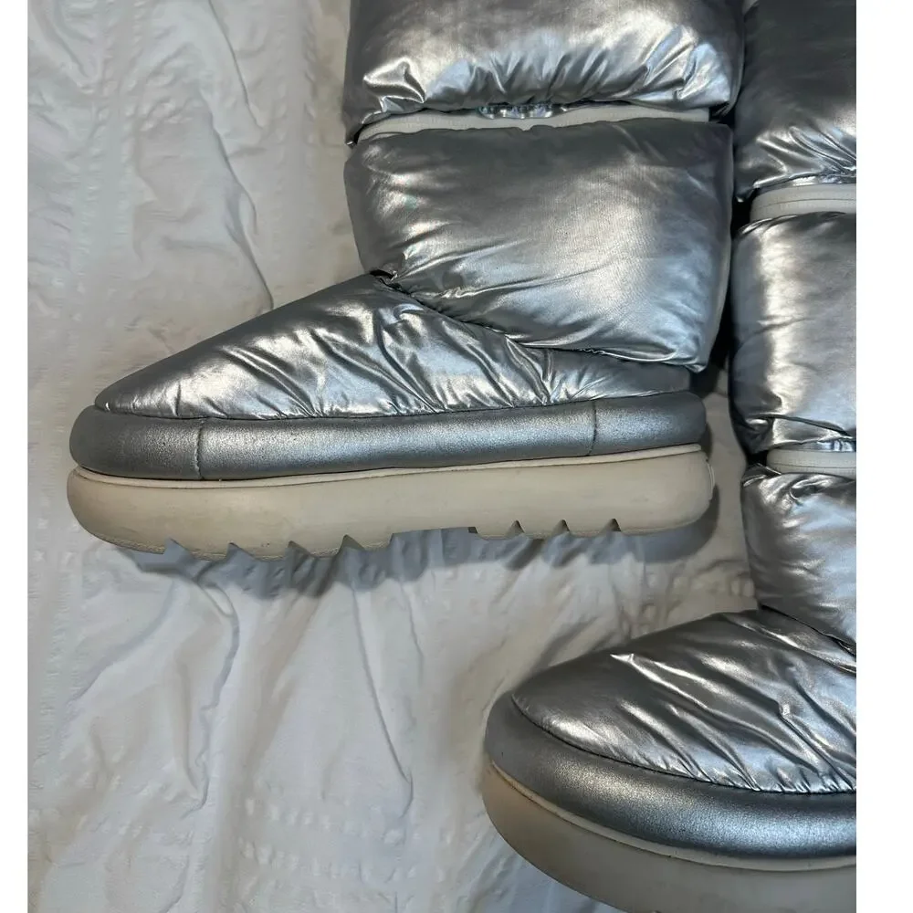 UGG Classic Maxi Ultra Tall silver metallic puffer boots EU36/US 5 SN1135152